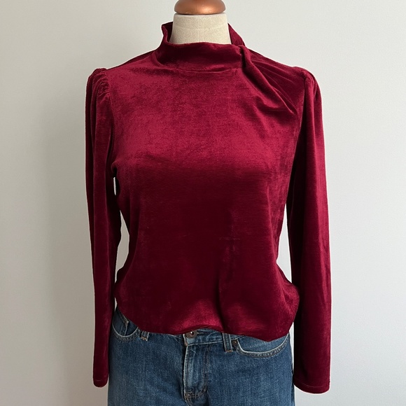 Chenault - Burgundy Long Sleeve Shirt - Picture 1 of 9